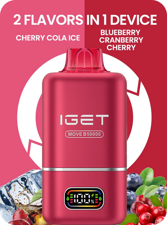 IGET MOVE B50000 (50k Puffs – 2 Flavours in 1 device) - Vape Shop Noida