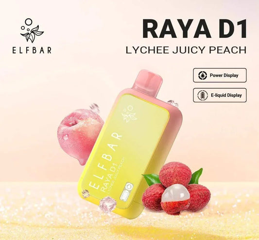 ELF BAR RAYA D1 – Lychee Juicy Peach - Vape Shop Noida