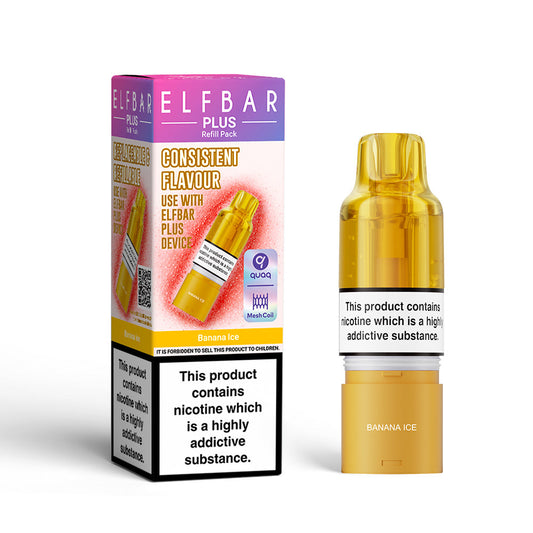 Elf Bar Plus Banana Ice Prefilled Pod + Refill