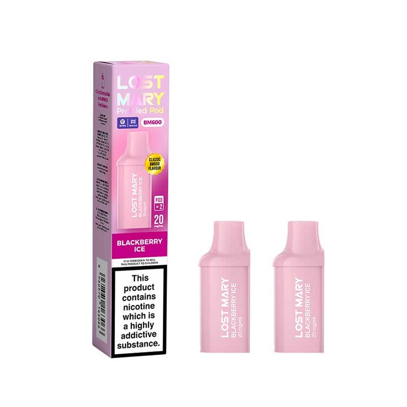 Lost Mary BM600 Blackberry Ice Prefilled Vape Pods 20mg - 2PK