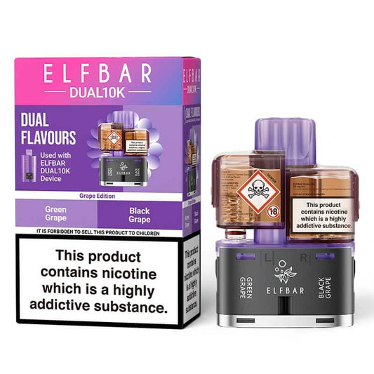Elf Bar Dual 10K Grape Edition Prefilled Pod + Refill