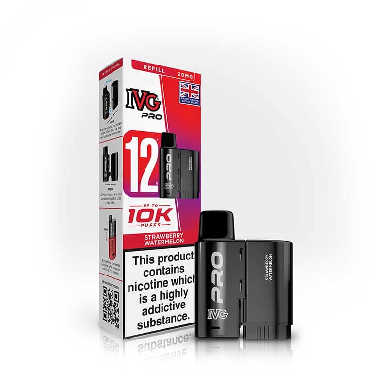 IVG Pro 12 Strawberry Watermelon Prefilled Vape Pod + Refill