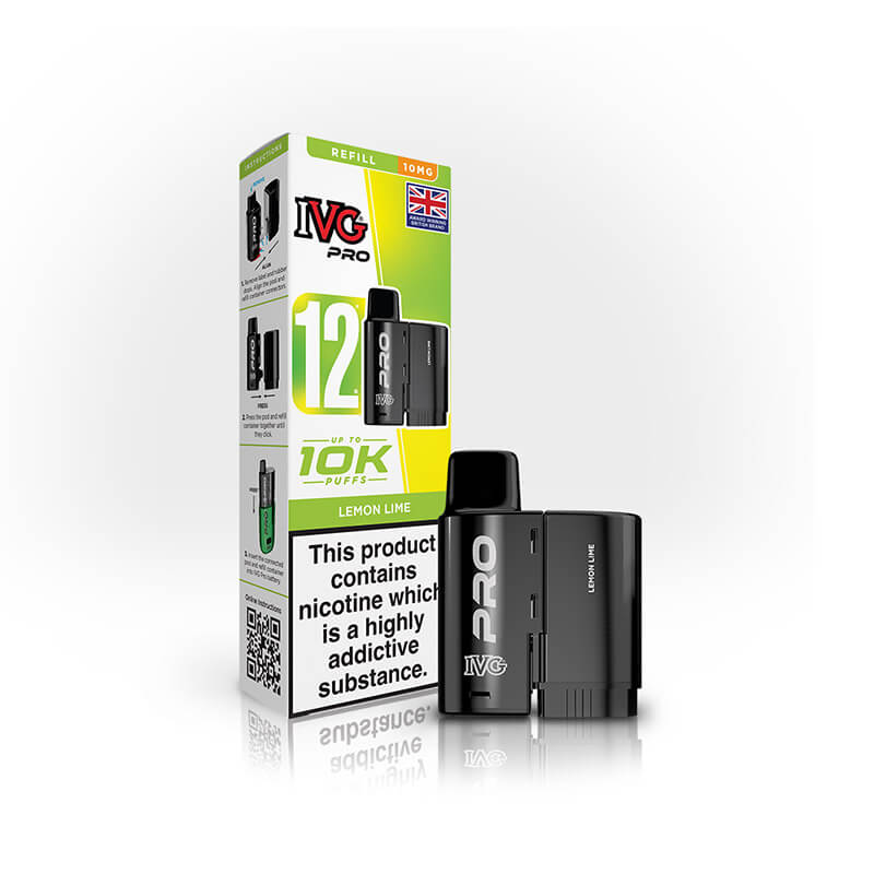 IVG Pro 12 Lemon Lime Prefilled Vape Pod + Refill