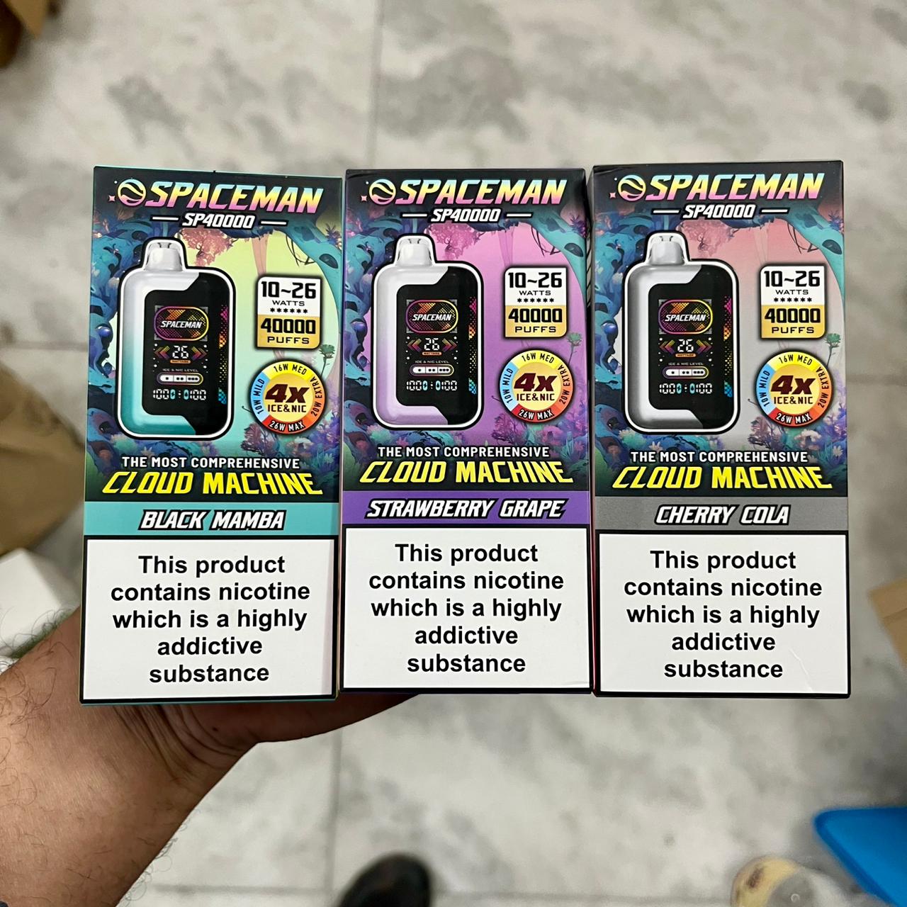 Spaceman Cloud Machine Adjustable Ice-Nic Vape - 40000 Puffs