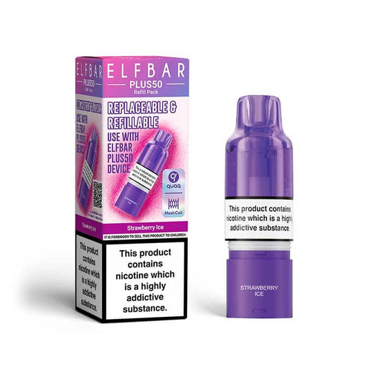 Elf Bar Plus50 Strawberry Ice Prefilled Pod + Refill