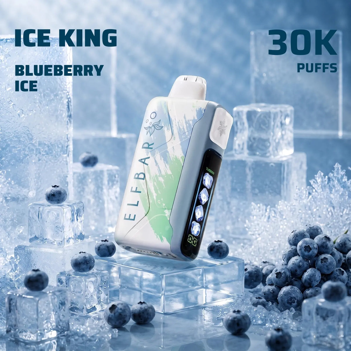 ELFBAR Ice King 30K disposable vape - Blueberry Ice flavour