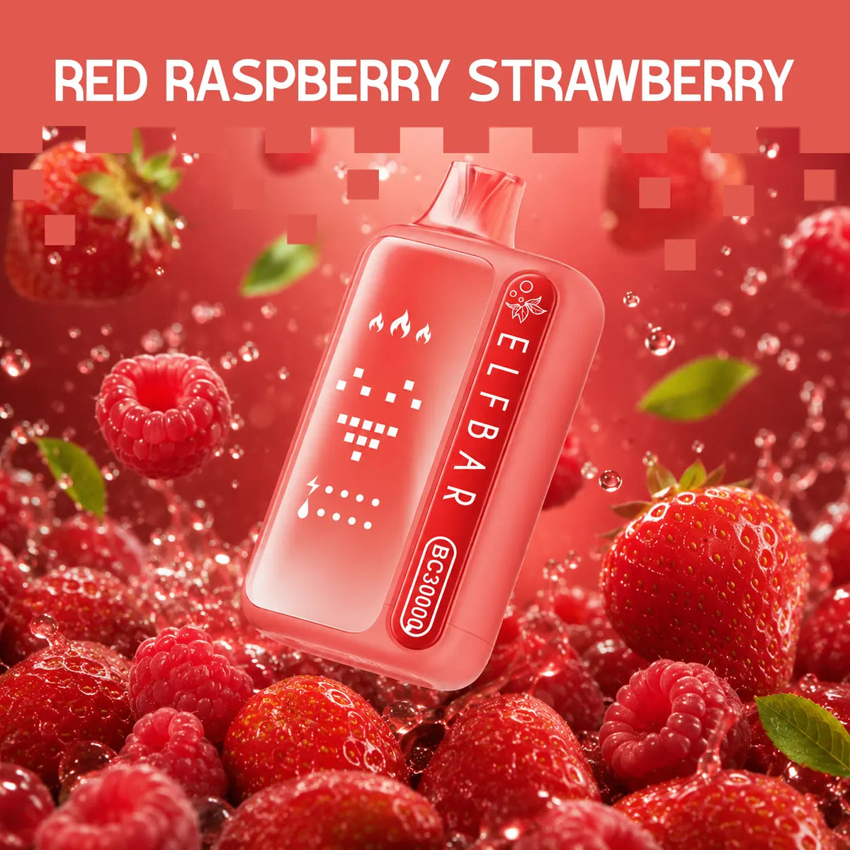 ELF BAR BC 30000 disposable vape - Red Raspberry Strawberry flavour