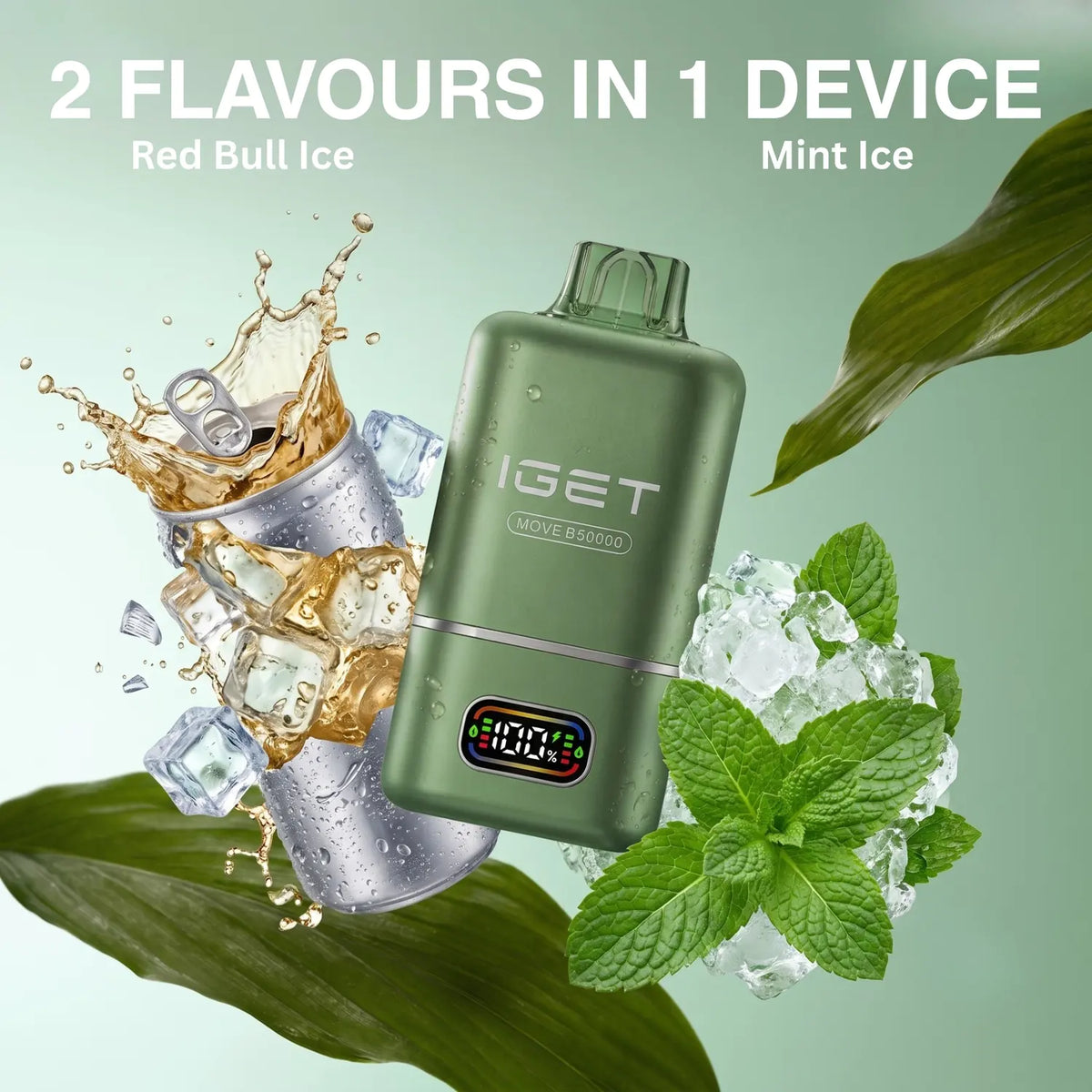 IGET Move 50K disposable vape - Red Bull Ice Mint flavour
