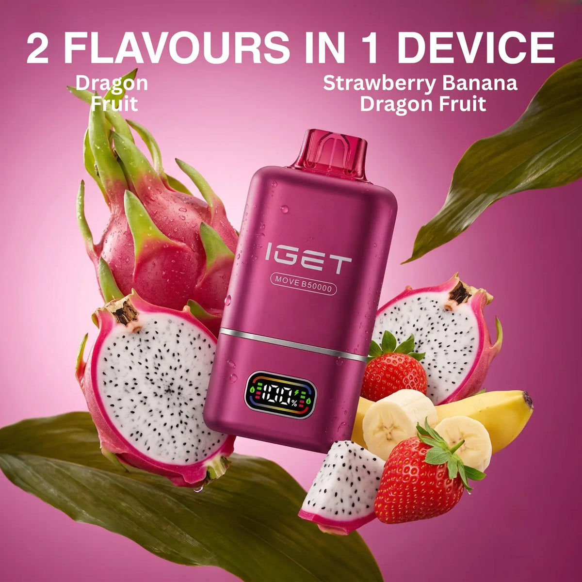 IGET Move 50K disposable vape - Strawberry Banana Fruit flavour