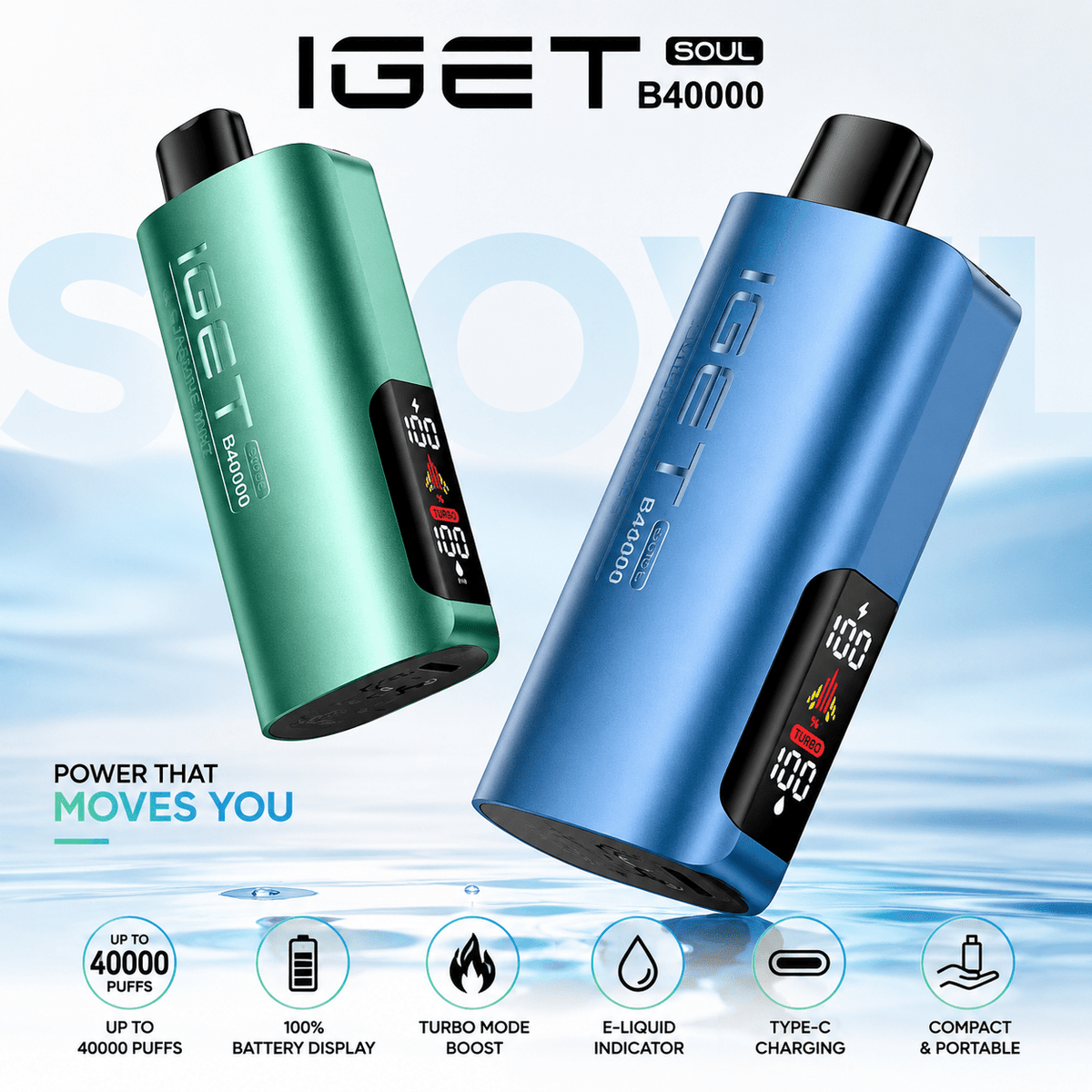 IGET Soul B40000 Disposable Vape – 40000 Puffs | Vape Mash India
