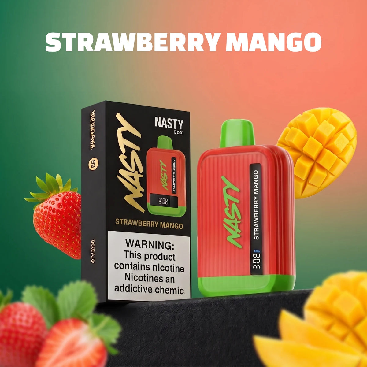 Nasty Bar - 8500 disposable vape - Strawberry Mango flavour